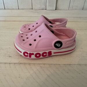 Pink crocs size 5